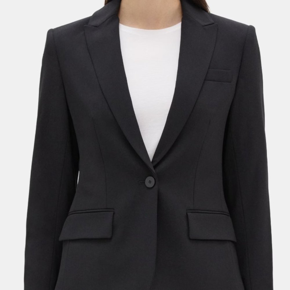 Theory Black Wool Office/Work Black Jacket